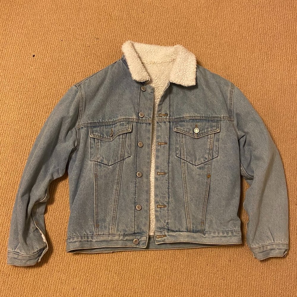 Brandy Melville Denim Fur Jacket